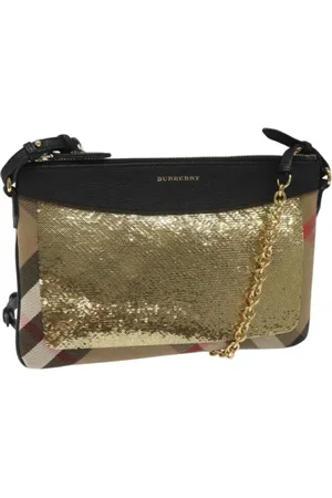 Burberry Pre-owned, Dame, , ONE SIZE, Uld, Pre-owned Canvas skuldertasker