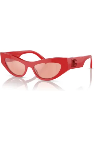 Dolce & Gabbana Tilbehør, Dame, Rød, 52 MM, Uld, Autentiske Stilfulde Briller Premium Kvalitet Service