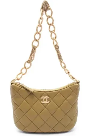 CHANEL Pre-owned, Dame, Grøn, ONE SIZE, Uld, Pre-owned Laeder crossbody-tasker