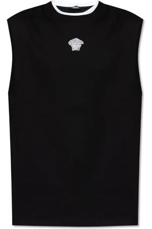 VERSACE Top, Herre, Sort, XL, Bomuld, Ærmeløs T-shirt