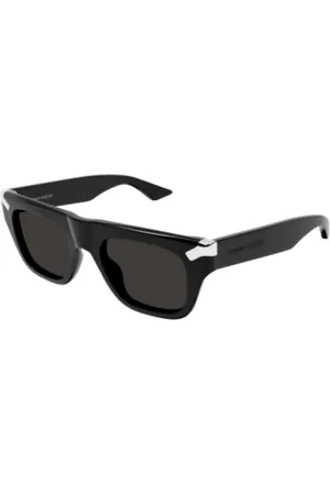 Alexander McQueen Tilbehør, unisex, Sort, ONE SIZE, Uld, Stilfulde sorte solbriller