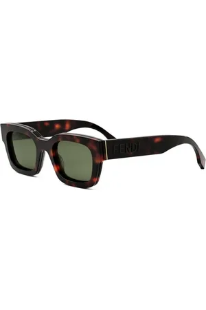 Fendi Tilbehør, unisex, Brun, 50 MM, Autentiske Signature Solbriller, Premium Kvalitet