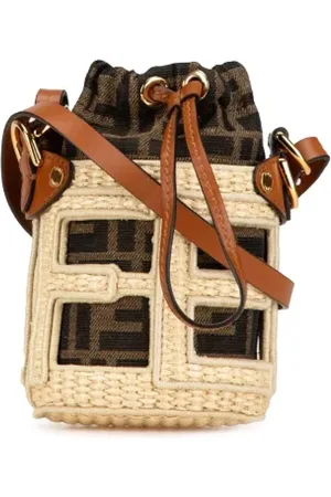 Fendi Pre-owned, Dame, Flerfarvet, ONE SIZE, Uld, Pre-owned Stof crossbody-tasker