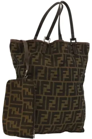 Fendi Pre-owned, Dame, Brun, ONE SIZE, Tyl, Pre-owned Canvas fendi-tasker