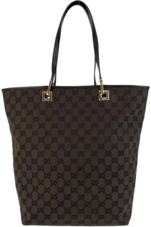 Gucci Pre-owned, Dame, Brun, ONE SIZE, Uld, Pre-owned Canvas gucci-tasker