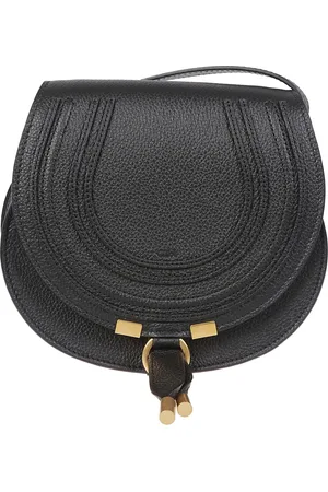 Chloé Taske, Dame, Sort, ONE SIZE, Uld, Sort Skuldertaske i Kornet Læder