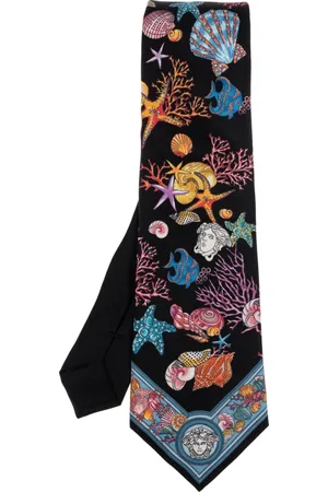 VERSACE Tilbehør, Herre, Flerfarvet, ONE SIZE, Uld, Silkeslips