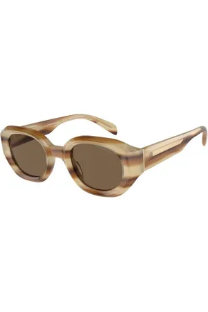 Emporio Armani Tilbehør, Herre, Brun, 48 MM, Ægte Briller med Topkvalitet