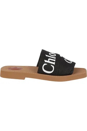 Chloé Sko, Dame, Sort, 37 EU, Sort Slip-On Logo Sandaler