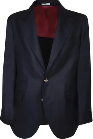 Brunello Cucinelli Jakke, Herre, Blå, L, Cashmere, Blå Cashmere Klassisk Blazer