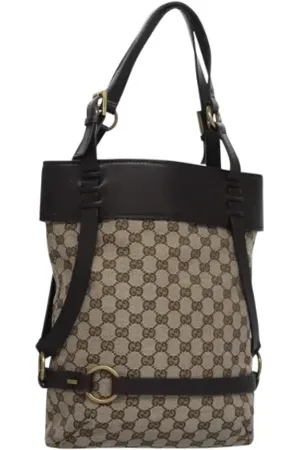 Gucci Pre-owned, Dame, , ONE SIZE, Uld, Pre-owned Canvas gucci-tasker
