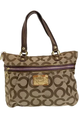 Coach Pre-owned, Dame, , ONE SIZE, Uld, Pre-owned Canvas skuldertasker