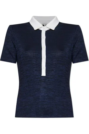 RAG&BONE Top, Dame, Blå, L, Uld, Polo
