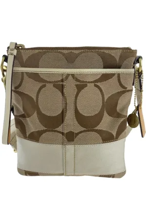 Coach Pre-owned, Dame, , ONE SIZE, Uld, Pre-owned Canvas skuldertasker
