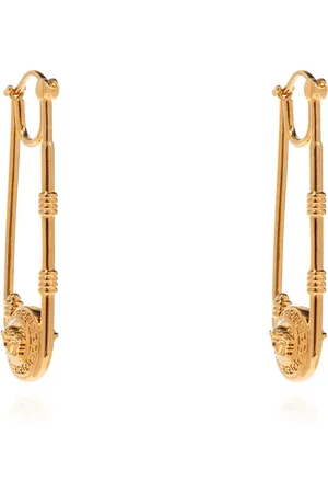 VERSACE Tilbehør, unisex, Gul, ONE SIZE, Sikkerhedsnålformede øreringe