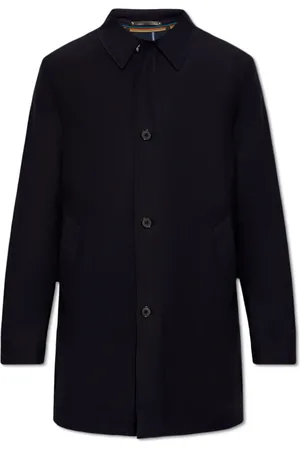 Paul Smith Frakke, Herre, Blå, 2XL, Uld, Kort frakke med aftagelig foring