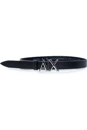 Armani Exchange Tilbehør, Dame, Sort, 75 CM, Læder, Læderbælte