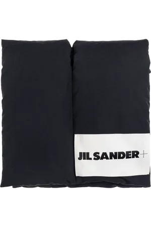 Jil Sander Tilbehør, Dame, Sort, ONE SIZE, Polyester, Tørklæde med logo
