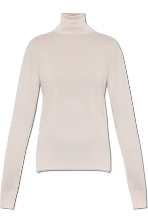 Jil Sander Strik, Dame, Lyserød, XS, Cashmere, Kashmir turtleneck sweater