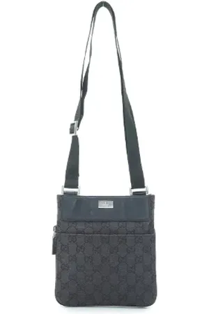 Gucci Pre-owned, Dame, Sort, ONE SIZE, Uld, Pre-owned canvas håndtasker