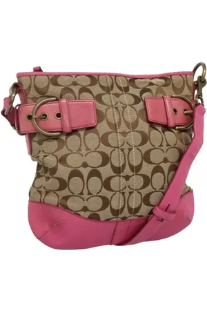 Coach Pre-owned, Dame, , ONE SIZE, Uld, Pre-owned Canvas skuldertasker
