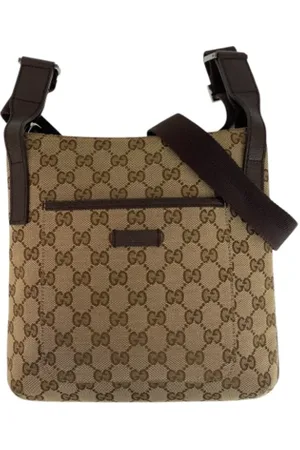 Gucci Pre-owned, Dame, Brun, ONE SIZE, Uld, Pre-owned Canvas gucci-tasker