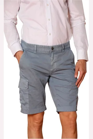 Masons Shorts, Herre, Blå, XL, Bomuld, Slim Fit Cargo Bermuda Shorts