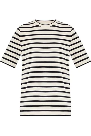 Jil Sander Top, Dame, , L, Bomuld, Stribet T-shirt