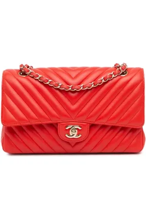 CHANEL Pre-owned, Dame, Rød, ONE SIZE, Uld, Pre-owned Laeder chanel-tasker