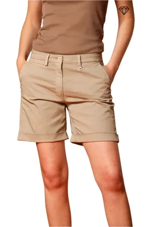 Masons Shorts, Dame, , 3XS, Bomuld, Slim Fit Bermuda Shorts med Stud-detaljer