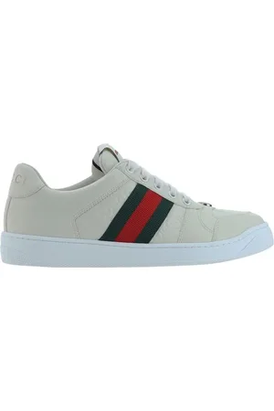 Gucci Sko, Dame, Hvid, 35 EU, Luksus Kalveskind Snøresko