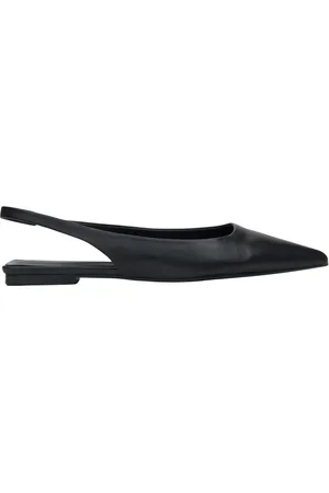Estro Sko, Dame, Sort, 40 EU, Uld, Sorte Slingback Flats til kvinder med spids tå