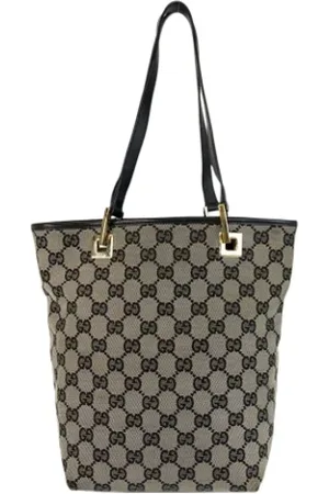 Gucci Pre-owned, Dame, Sort, ONE SIZE, Uld, Pre-owned Canvas gucci-tasker