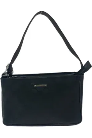 Gucci Pre-owned, Dame, Sort, ONE SIZE, Tyl, Pre-owned Canvas gucci-tasker