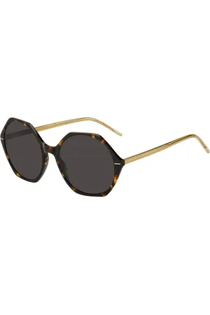 HUGO BOSS Tilbehør, Dame, Brun, 56 MM, Uld, Stilfulde solbriller af premium kvalitet