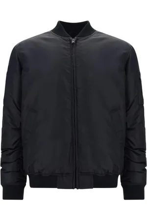 Moschino Jakke, Herre, Sort, L, Quiltet Bomberjakke med Ribdetaljer