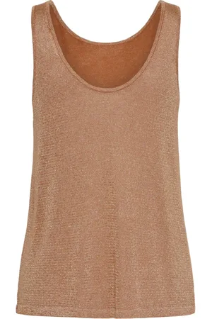 Cream Top, Dame, , L, Uld, Enkel Striktop i Bruschetta
