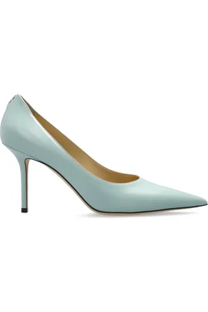 Jimmy Choo Sko, Dame, Blå, 37 1/2 EU, Læder, Hæle Elsker 85