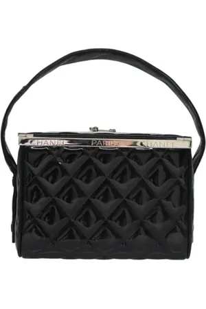 CHANEL Pre-owned, Dame, Sort, ONE SIZE, Tyl, Pre-owned Laeder hndtasker