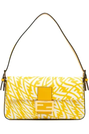 Fendi Pre-owned, Dame, Gul, ONE SIZE, Uld, Pre-owned Stof fendi-tasker