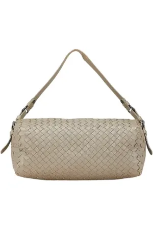 Bottega Veneta Pre-owned, Dame, Grå, ONE SIZE, Uld, Pre-owned Laeder skuldertasker