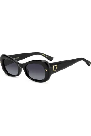 Dsquared2 Tilbehør, Dame, Sort, 52 MM, Uld, Autentiske Stilfulde Solbriller, Premium Kvalitet