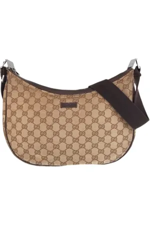 Gucci Pre-owned, Dame, Brun, ONE SIZE, Uld, Pre-owned Canvas gucci-tasker