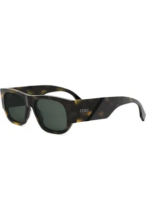 Fendi Tilbehør, Herre, Brun, 54 MM, Ægte Diagonal Briller med Premium Kvalitet