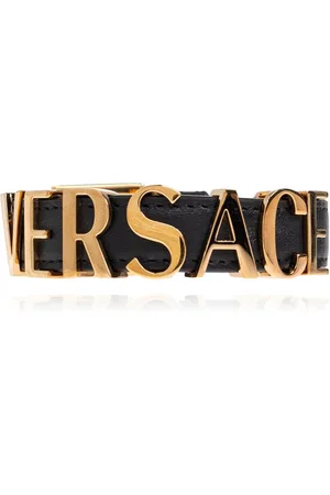 VERSACE Tilbehør, Herre, Sort, ONE SIZE, Læder, Læderarmbånd