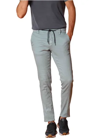 Masons Bukser, Herre, Blå, M, Bomuld, Slim Fit Linned Bomuld Jogger Bukser