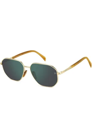 DB EYEWEAR BY DAVID BECKHAM Tilbehør, Herre, Gul, 60 MM, Gyldne metal solbriller til mænd