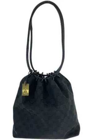 Gucci Pre-owned, Dame, Sort, ONE SIZE, Uld, Pre-owned Canvas gucci-tasker