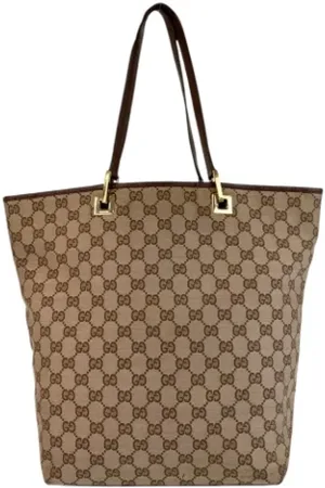 Gucci Pre-owned, Dame, Brun, ONE SIZE, Uld, Pre-owned Canvas gucci-tasker