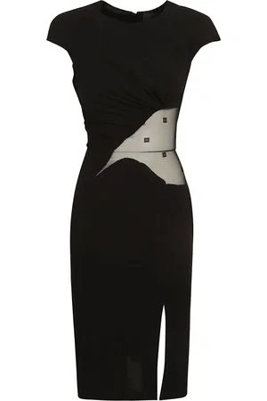 Givenchy Kjole, Dame, Sort, XS, Uld, Sort Blondekjole med Udskæringer